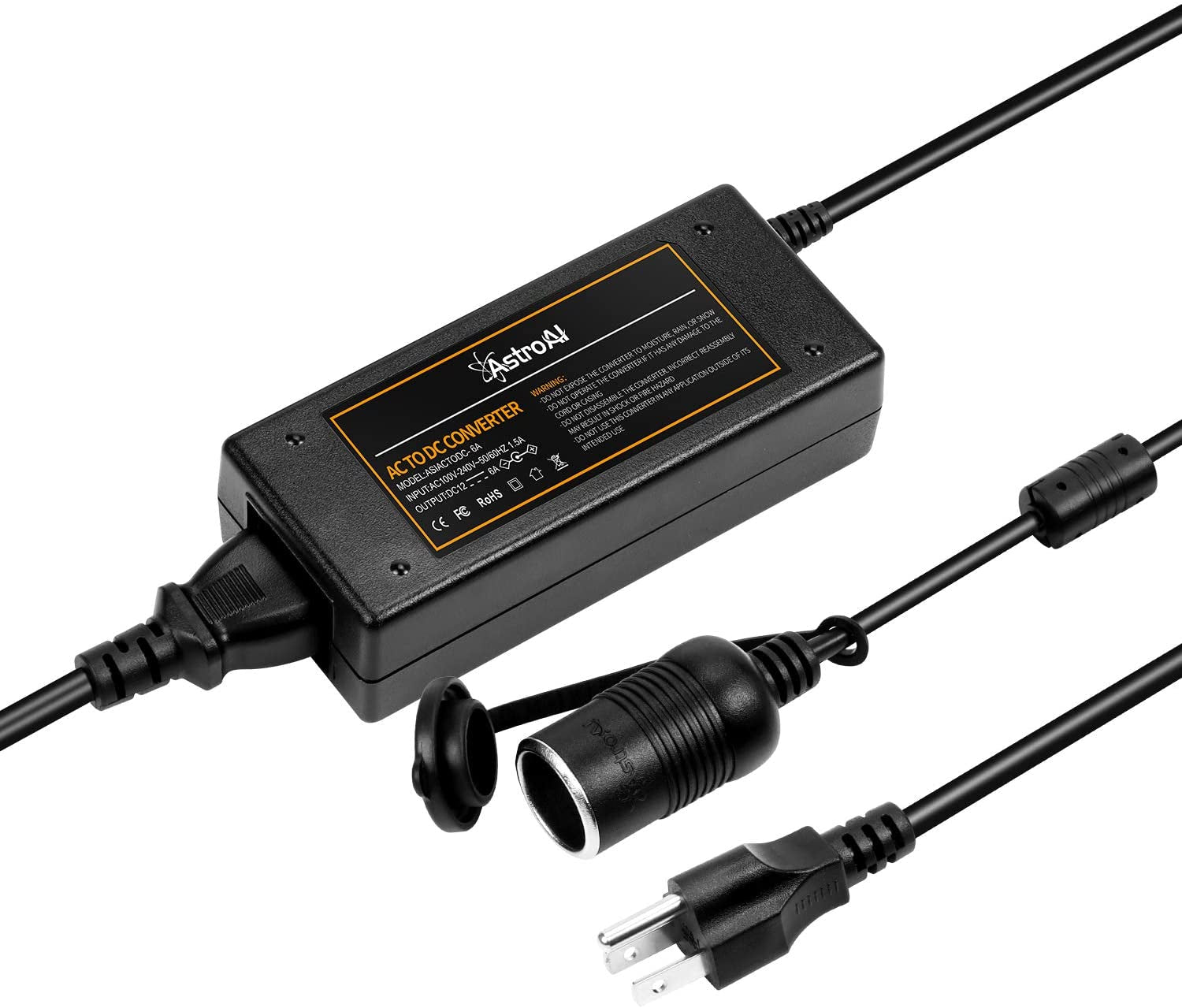 AC to DC Converter 10A/120W/7.78FT/110V To12V Converter, Car Cigarette Lighter Adapter, AC/DC Power Supply Adapter Transformer for Inflator, Car Refrigerator, and Other Car Devices AC to DC Converter 10A/120W/7.78FT/110V To12V Converter, Car Cigarette Lighter Adapter, AC/DC Power Supply Adapter Transformer for Inflator, Car Refrigerator, and Other Car Devices